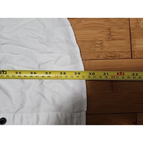 YOUNGLA Shirt Men's Large White Long Sleeve Button Down Casual Preppy Logo Work - Picture 5 of 8